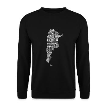 Argentinien - Unisex Pullover - Schwarz - Vorne - Alina (178cm) & Michal (187cm)