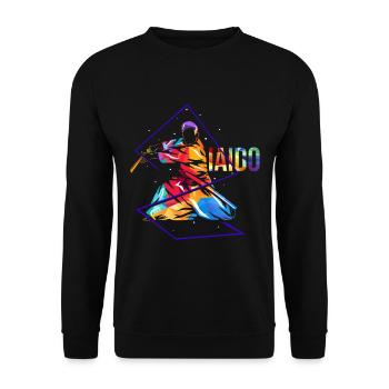 Iaido - Unisex Pullover - Schwarz - Vorne - Alina (178cm) & Michal (187cm)