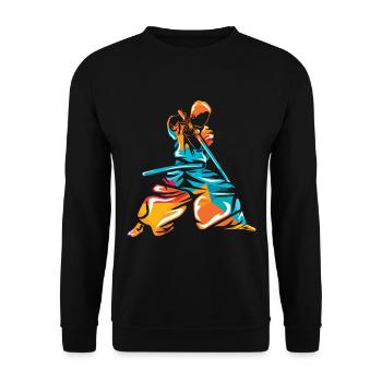 Iaido - Unisex Pullover - Schwarz - Vorne - Alina (178cm) & Michal (187cm)
