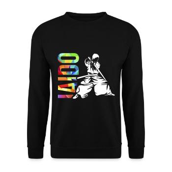 Iaido - Unisex Sweatshirt - black - Front - Alina (178cm) & Michal (187cm)