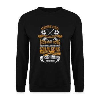 Mechaniker Definition Schrauber Werkstatt Geschenk - Unisex Pullover - Schwarz - Vorne - Alina (178cm) & Michal (187cm)