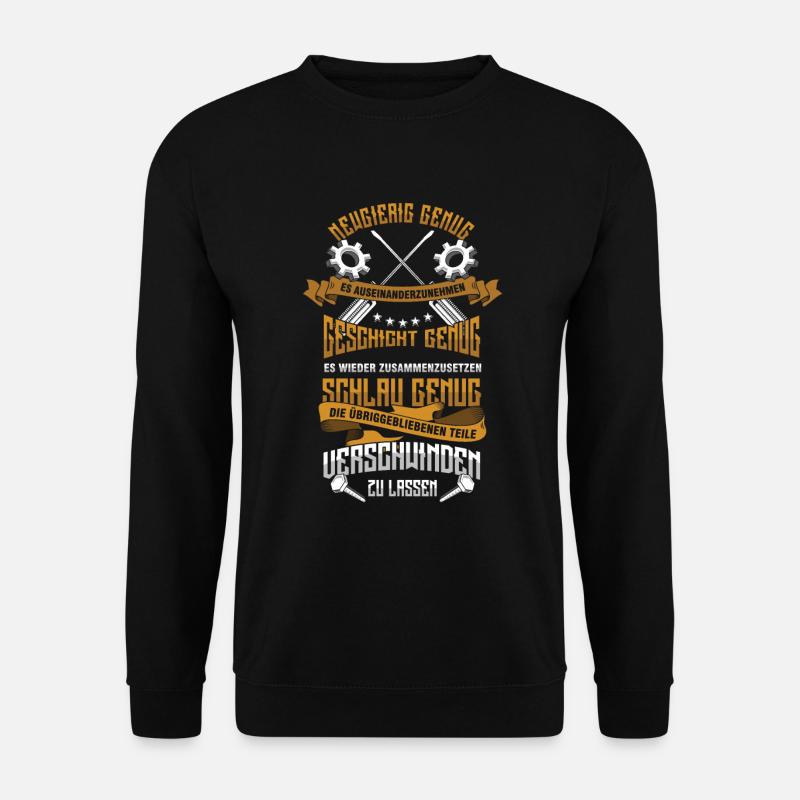 Mechaniker Definition Schrauber Werkstatt Geschenk - Unisex Pullover - Schwarz