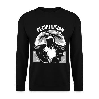 Pediatrician - Unisex Sweatshirt - black - Front - Alina (178cm) & Michal (187cm)