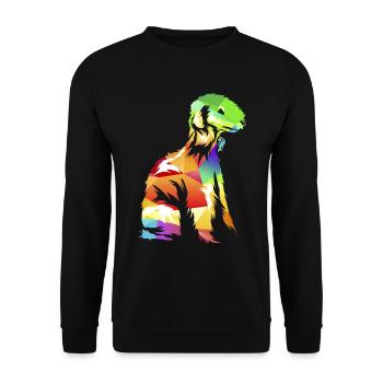 Bedlington Terrier - Unisex Pullover - Schwarz - Vorne - Alina (178cm) & Michal (187cm)