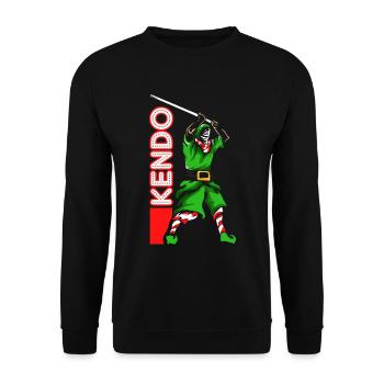 Kendo Christmas gift - Unisex Sweatshirt - black - Front - Alina (178cm) & Michal (187cm)