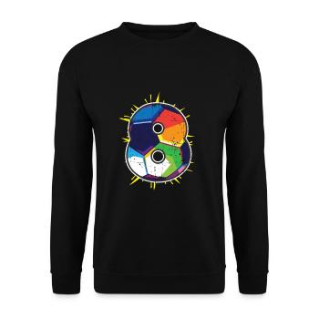 8th birthday gift ball football - Unisex Sweatshirt - black - Front - Alina (178cm) & Michal (187cm)