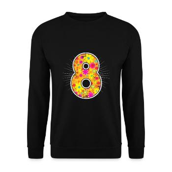 8th birthday gift - Unisex Sweatshirt - black - Front - Alina (178cm) & Michal (187cm)