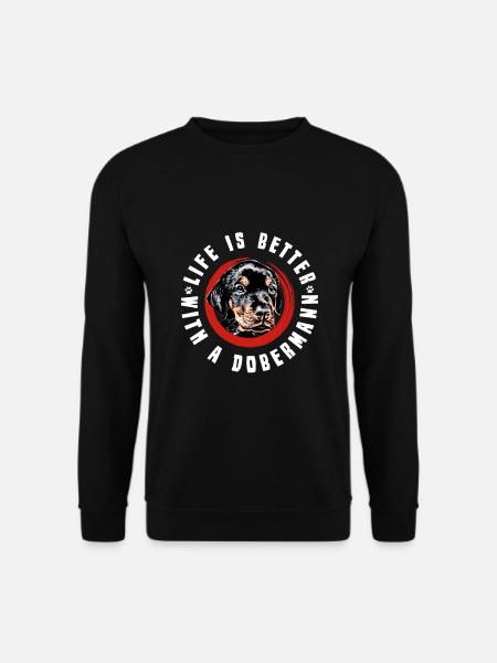 Doberman puppy - Unisex Sweatshirt - black