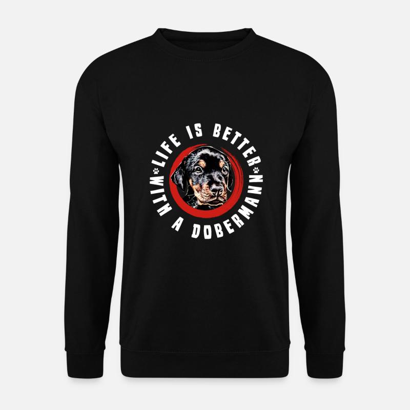 Dobermann Welpe - Unisex Pullover - Schwarz