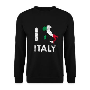 Cadeau Italie - Sweat-shirt Unisexe - noir - Devant - Alina (178cm) & Michal (187cm)
