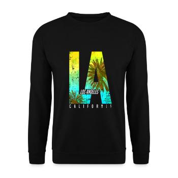 Los Angeles LA - Unisex Sweatshirt - black - Front - Alina (178cm) & Michal (187cm)