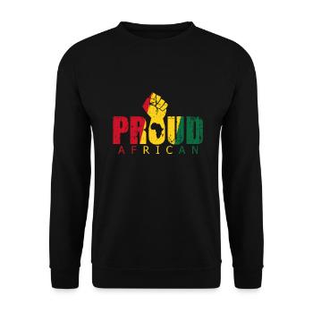Proud Africa - Unisex Sweatshirt - black - Front - Alina (178cm) & Michal (187cm)