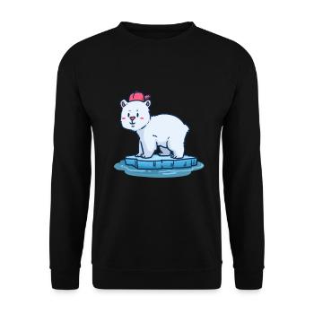 Eisbär Kind - Unisex Pullover - Schwarz - Vorne - Alina (178cm) & Michal (187cm)