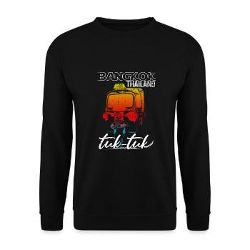 Bangkok Thailand Tuk Tuk - Unisex Sweatshirt - black - Front - Alina (178cm) & Michal (187cm)