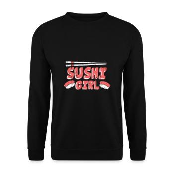 Sushi Girl - Unisex Pullover - Schwarz - Vorne - Alina (178cm) & Michal (187cm)
