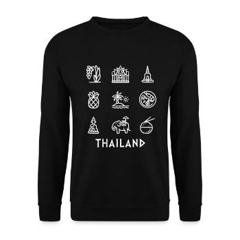 Thailand - Unisex Sweatshirt - black - Front - Alina (178cm) & Michal (187cm)