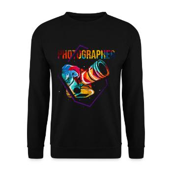 Photographe caméra cadeau - Sweat-shirt Unisexe - noir - Devant - Alina (178cm) & Michal (187cm)
