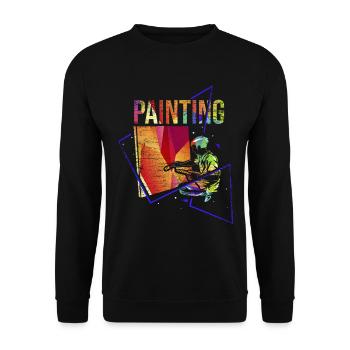 Painter artist - Unisex Sweatshirt - black - Front - Alina (178cm) & Michal (187cm)