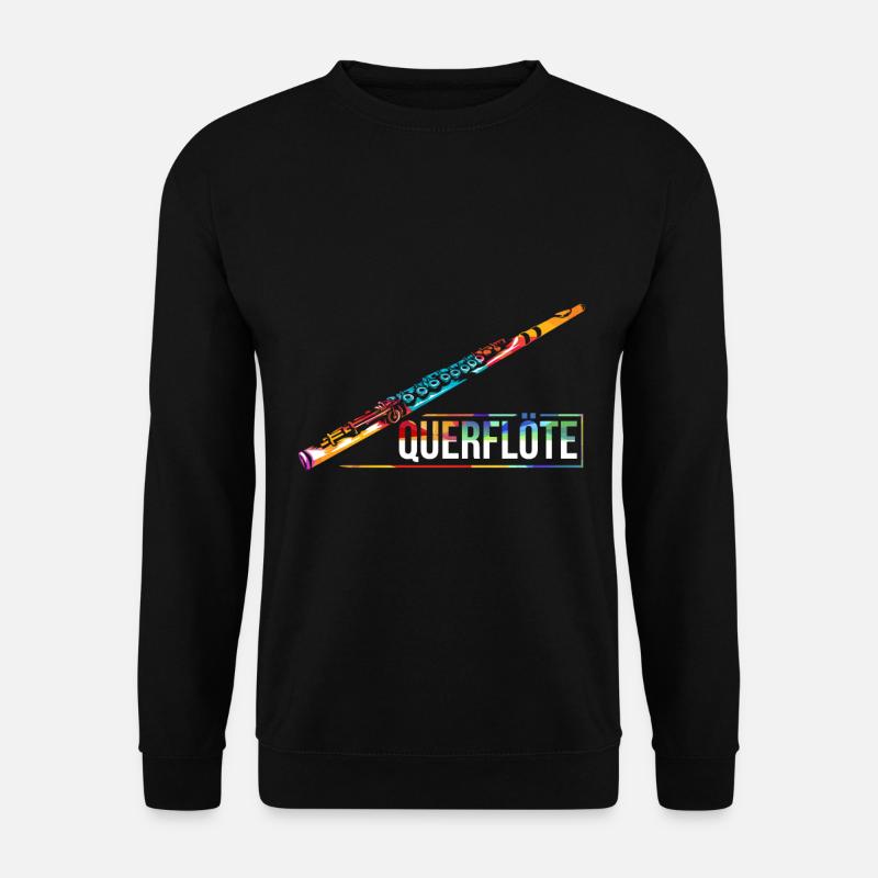 Querflöte Instrument Flöte - Unisex Pullover - Schwarz