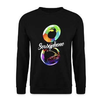 Sousaphon Geschenk - Unisex Pullover - Schwarz - Vorne - Alina (178cm) & Michal (187cm)