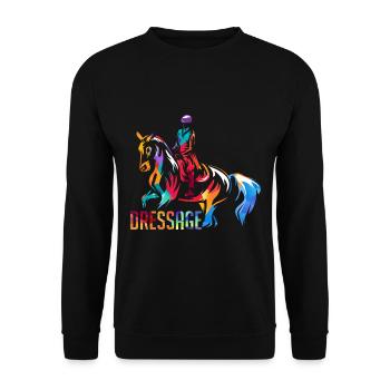 Dressage Equestrian gift - Unisex Sweatshirt - black - Front - Alina (178cm) & Michal (187cm)