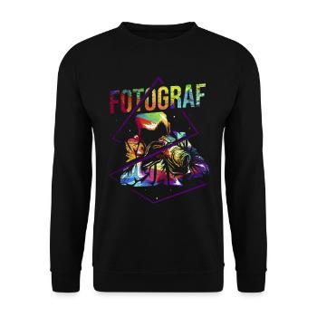 Fotograf Fotografie Geschenk - Unisex Pullover - Schwarz - Vorne - Alina (178cm) & Michal (187cm)