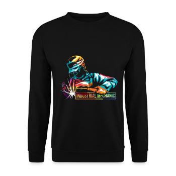 Industriemechaniker - Unisex Pullover - Schwarz - Vorne - Alina (178cm) & Michal (187cm)