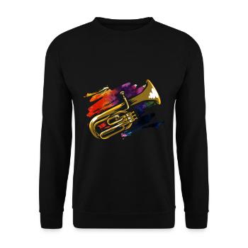 Althorn Geschenk - Unisex Pullover - Schwarz - Vorne - Alina (178cm) & Michal (187cm)