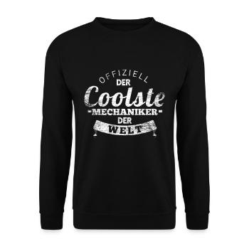 Mechaniker Handwerker Geschenk - Unisex Pullover - Schwarz - Vorne - Alina (178cm) & Michal (187cm)