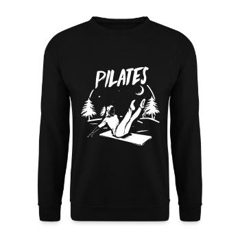 Pilates - Unisex Pullover - Schwarz - Vorne - Alina (178cm) & Michal (187cm)