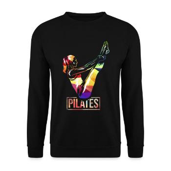 Pilates - Unisex Pullover - Schwarz - Vorne - Alina (178cm) & Michal (187cm)