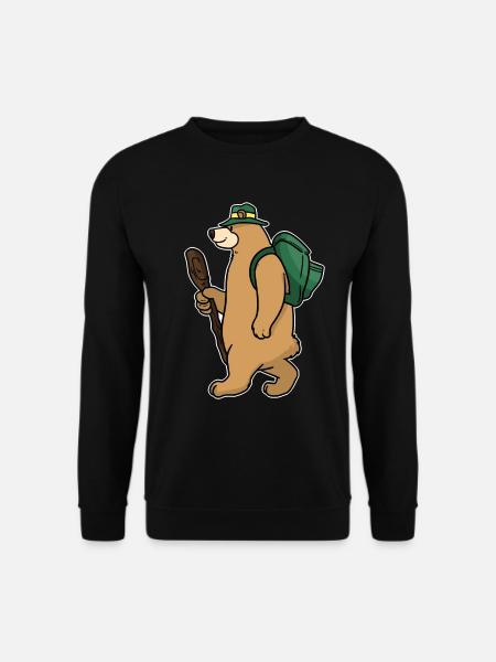 Backpacker Bear - Unisex Sweatshirt - black