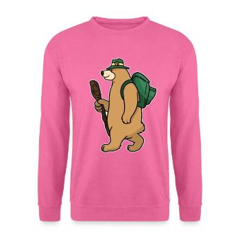 Backpacker Bär - Unisex Pullover - Pink - Vorne