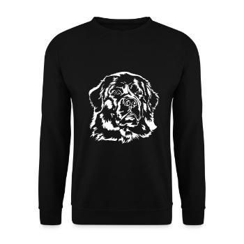 Neufundländer - Unisex Pullover - Schwarz - Vorne - Alina (178cm) & Michal (187cm)