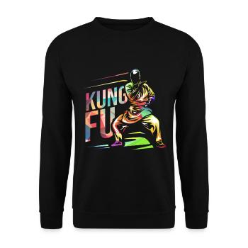 Kung Fu - Unisex Pullover - Schwarz - Vorne - Alina (178cm) & Michal (187cm)