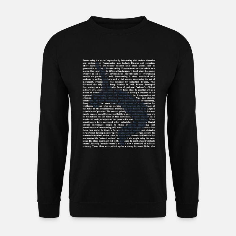 Freerunning - Unisex Pullover - Schwarz