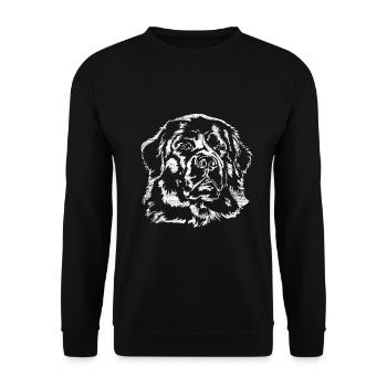 Neufundländer - Unisex Pullover - Schwarz - Vorne - Alina (178cm) & Michal (187cm)