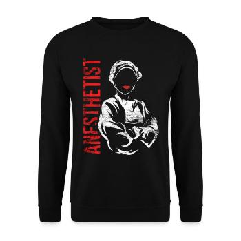 Cadeau de médecin anesthésiste - Sweat-shirt Unisexe - noir - Devant - Alina (178cm) & Michal (187cm)