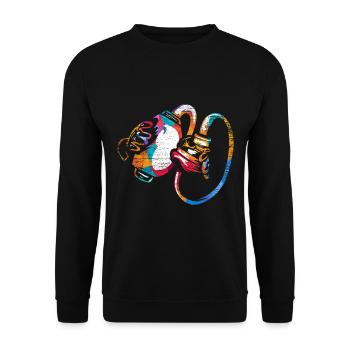 Anesthesiologist doctor gift - Unisex Sweatshirt - black - Front - Alina (178cm) & Michal (187cm)