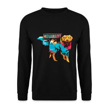 Hovawart Hund - Unisex Pullover - Schwarz - Vorne - Alina (178cm) & Michal (187cm)