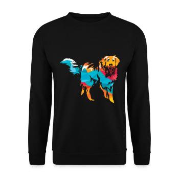 Hovawart - Unisex Pullover - Schwarz - Vorne - Alina (178cm) & Michal (187cm)