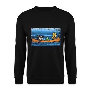 Canoë Canoë Kayak cadeau - Sweat-shirt Unisexe - noir - Devant - Alina (178cm) & Michal (187cm)