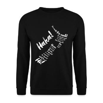 Haka Neuseeland Rugby - Unisex Pullover - Schwarz - Vorne - Alina (178cm) & Michal (187cm)