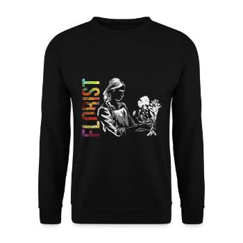 Floristen Geschenk - Unisex Pullover - Schwarz - Vorne - Alina (178cm) & Michal (187cm)