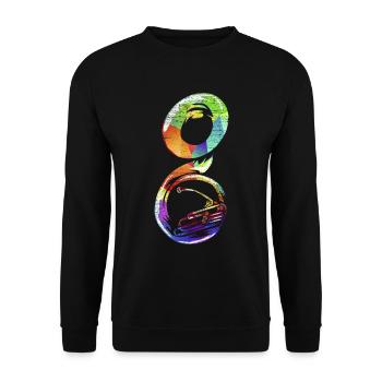Sousaphon Geschenk - Unisex Pullover - Schwarz - Vorne - Alina (178cm) & Michal (187cm)