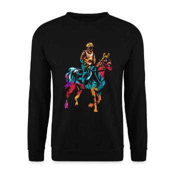 Endurance riding gift - Unisex Sweatshirt - black - Front - Alina (178cm) & Michal (187cm)