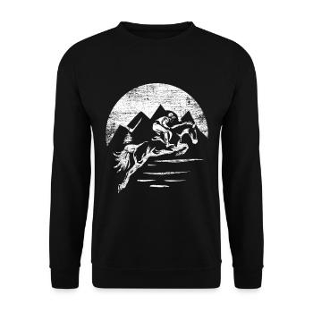 concours complet - Sweat-shirt Unisexe - noir - Devant - Alina (178cm) & Michal (187cm)