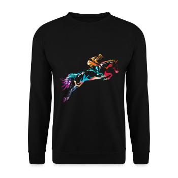 concours complet - Sweat-shirt Unisexe - noir - Devant - Alina (178cm) & Michal (187cm)
