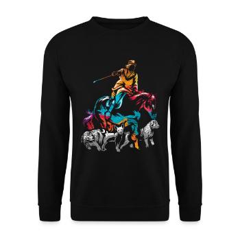Chasse aux dragons - Sweat-shirt Unisexe - noir - Devant - Alina (178cm) & Michal (187cm)