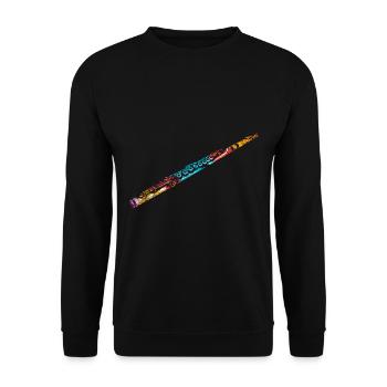 Cadeau de flûtes de concert occidentales - Sweat-shirt Unisexe - noir - Devant - Alina (178cm) & Michal (187cm)